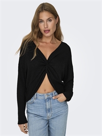 ONLY Vendbar Langærmet Bluse Mila Black